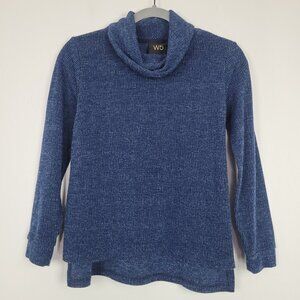 Anthropologie W5 Concepts Navy Blue Cowl Neck Pullover Top S 22752NB